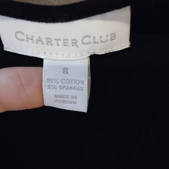Charter Club Black Midi Dress 8 - Picture 4 of 7